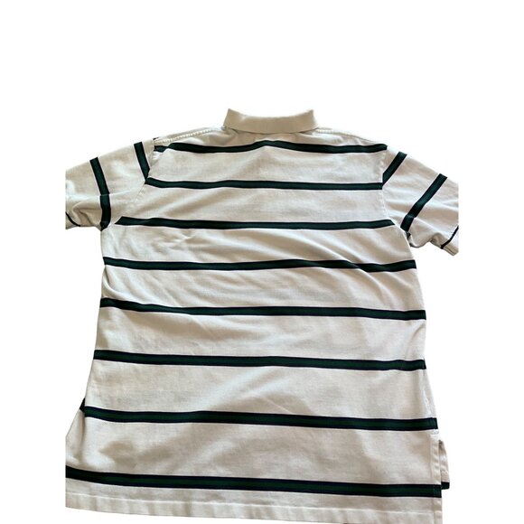 Polo Ralph Lauren XXL Off White with Green/Navy Stripe 100% Cotton - Picture 4 of 5